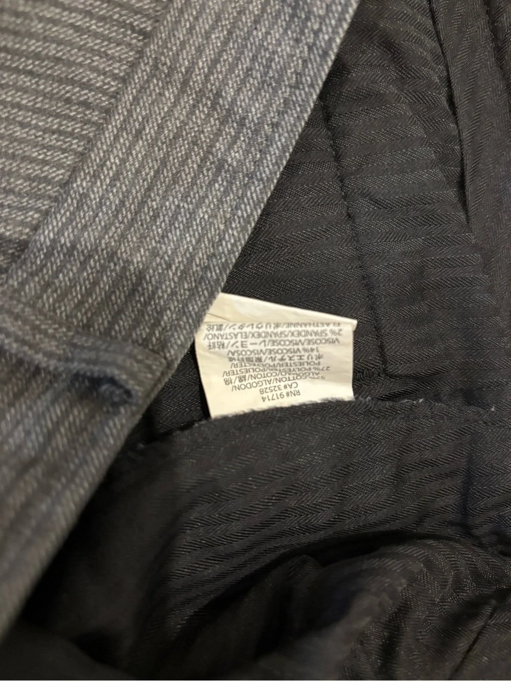 Men's Charcoal Pinstripe Dress Pants - Classic Tailored Fit  A/X Armani Exchange
